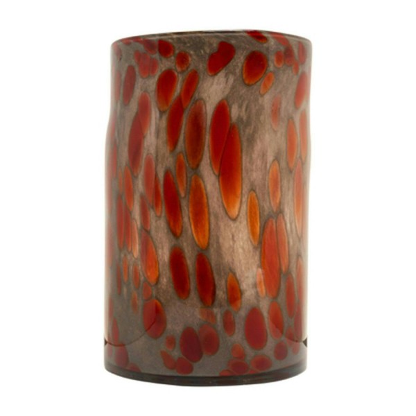 Glas Vase D14H25cm, braun/or.