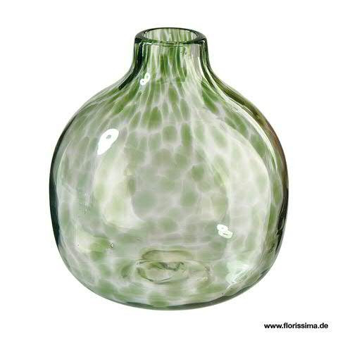 Glas Vase D19H21cm Aktionspreis!, klar/grün