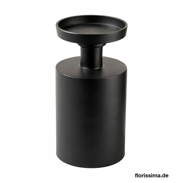 Kerzenhalter Alu D9H17,5cm, schwarz