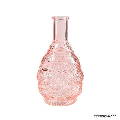 Glas Vase SP D11H22cm, rosa