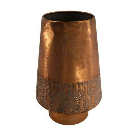 Vase Metall D24H36cm matt, kupfer