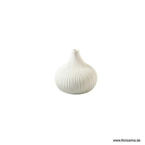 Vase Porzellan D10H9cm, weiß
