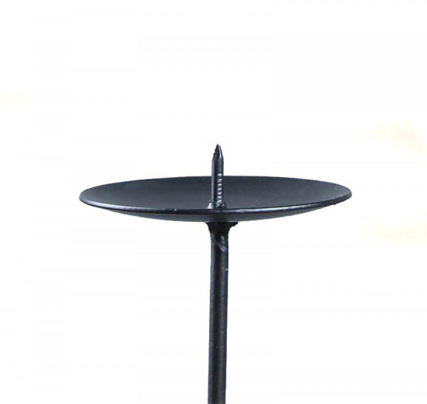 Kerzenpick Metall D6cm mit Dorn, schwarz