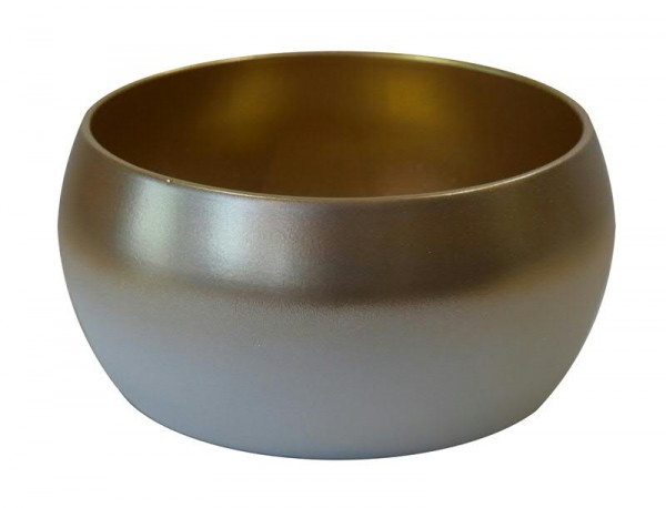 Schale Keramik 653/23cm, weiß/gold