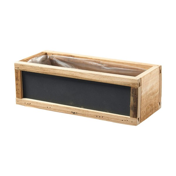 Kiste Holz 25,5x10,5x8,5cm mit Tafel, natur