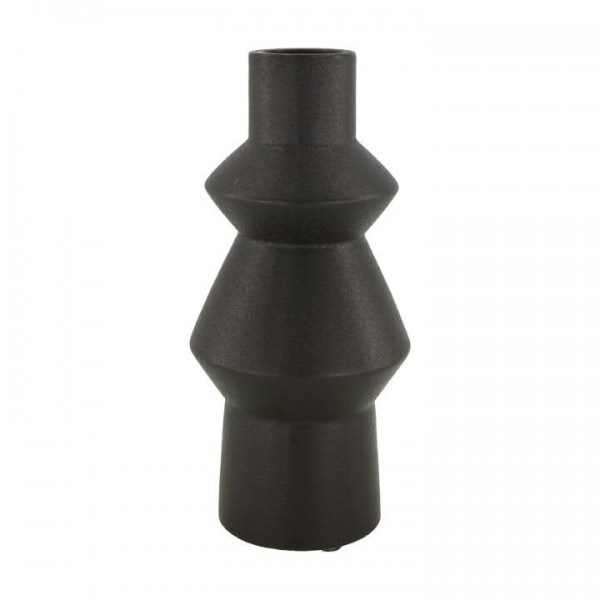 Vase Keramik D13H28cm, schwarz