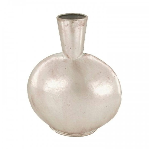 Vase Metall 28x9x34cm, silber