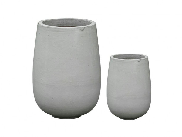 Vase GK3035 H64/42cm 2er Satz SP, weiß