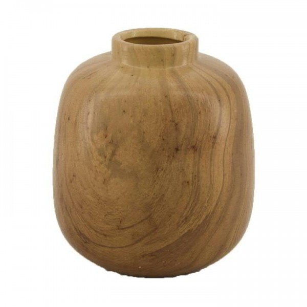 Vase Keramik D12H13,5cm Holzoptik, natur