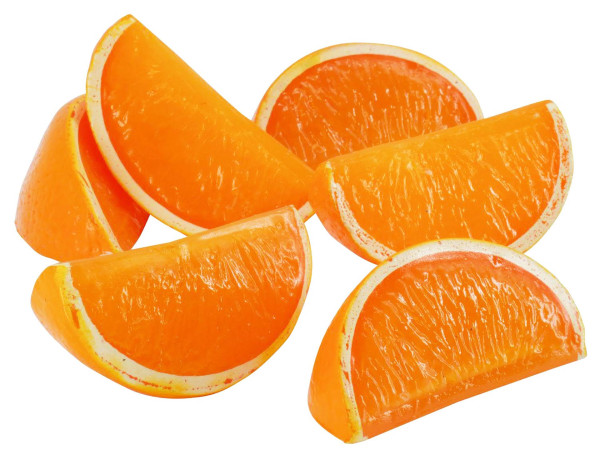 Orangen Viertel 6St. 7x3,5x3,5cm, orange