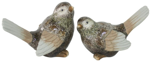 Vogel Keramik 19,5x12x15,5cm, braun