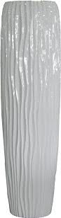 Vase FS150 H180cm m.E., glz.weiß