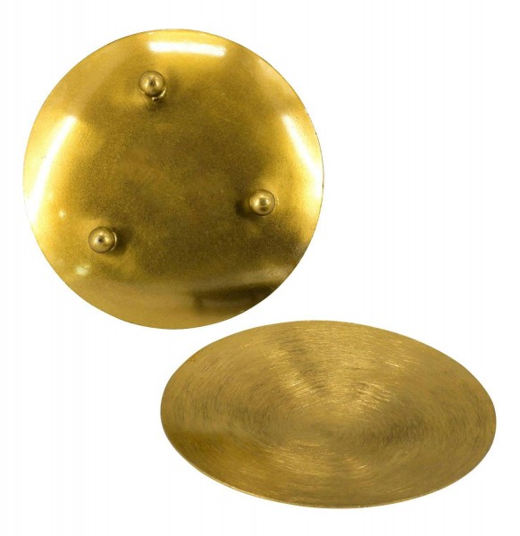 Kerzenteller Metall D12cm, gold