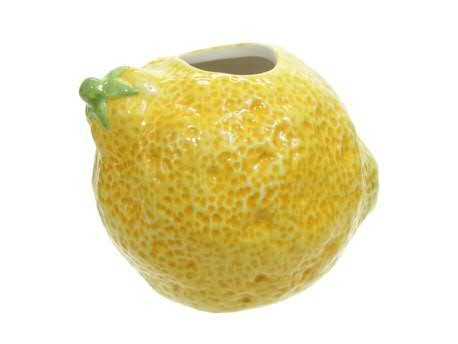 Vase Dolomite Zitrone D10H10cm, gelb
