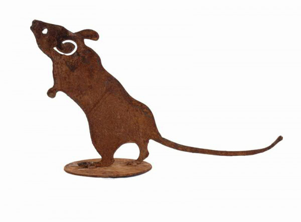 Rost Maus 12cm auf Platte