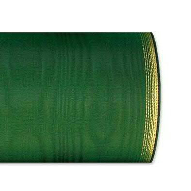 Kranzband 6694/175mm 25m Moire Goldrand, 657 grün