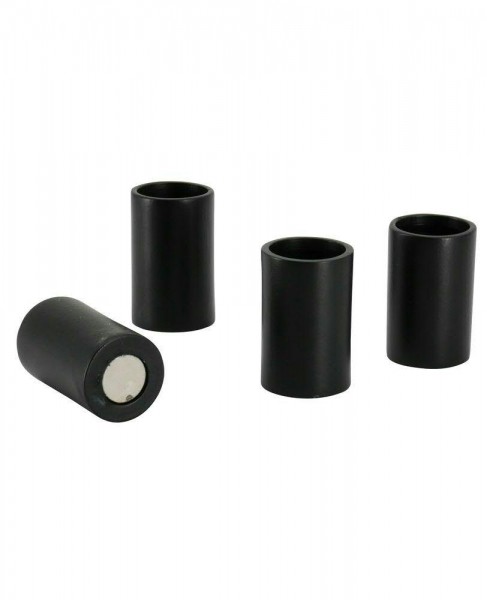 Kerzenhalter Metall D2,3H4,5cm magnetisch schwarz matt, schw.matt