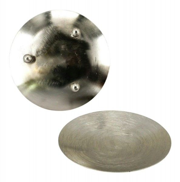 Kerzenteller Metall D10cm, silber