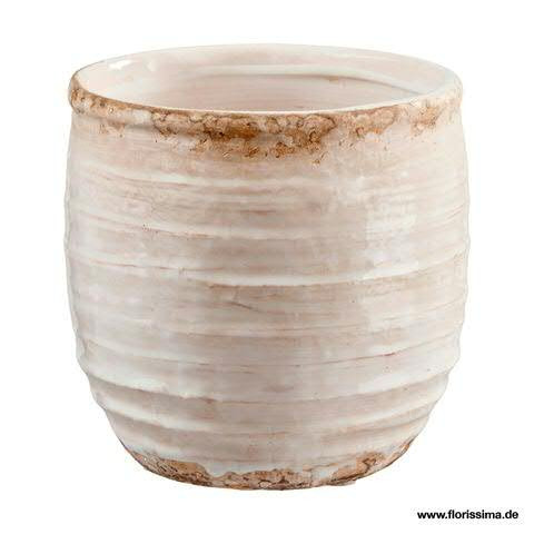 Kübel Keramik D11H10,5cm, creme