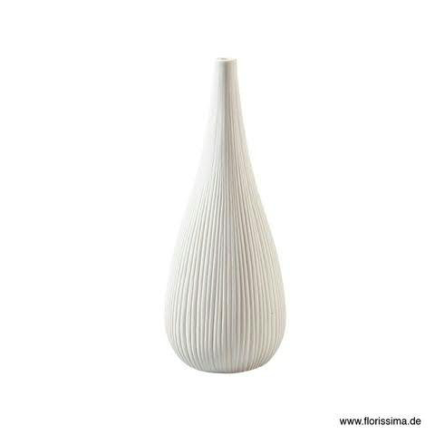Vase Porzellan D10H24cm, weiß