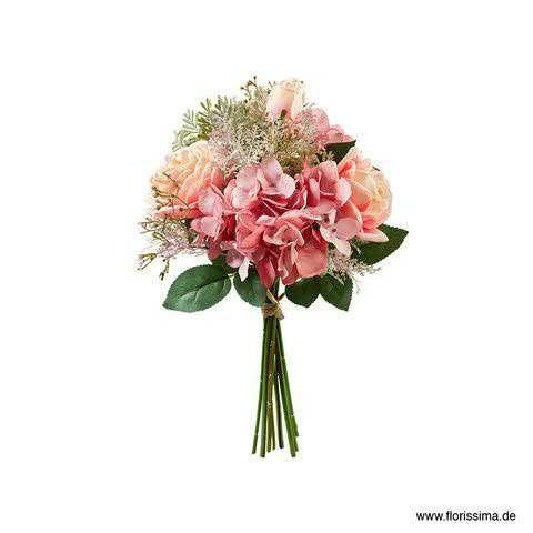Strauß 38cm Rosen/Hortensien, pink