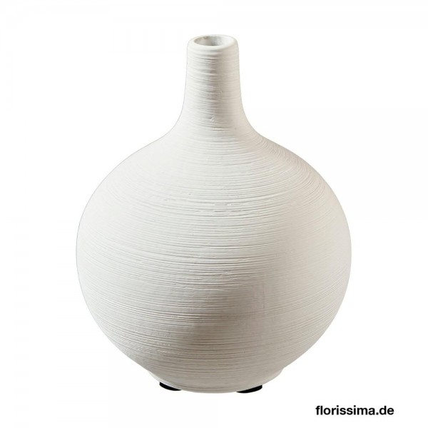 Vase Keramik SP D12H15,5cm, weiß