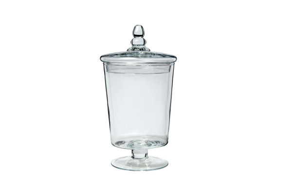 Glas Pokal H30cmD16,5cm m.Deckel, klar