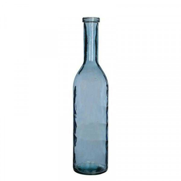Glas Flasche H75D18cm, h.blau