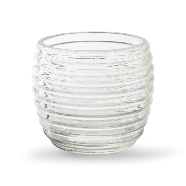 Glas Vase D11H10cm Teddy, klar