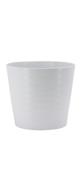 Kübel Keramik 442/17cm Wave, weiß matt