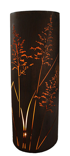 Rost Säule 65x160cm Gräser halbrund