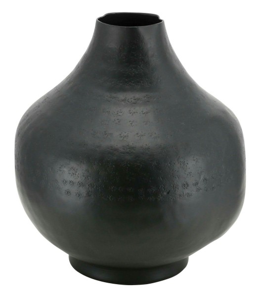 Vase Alu D25H26cm bauchig, schwarz