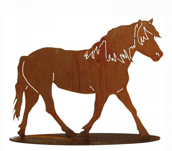 Rost Pferd H75B100cm a.Platte