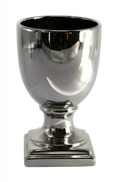 Pokal Keramik D13,5H22,5cm, silber