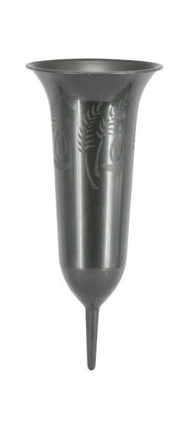 Grabvase D11,5H26cm Symbol, anthrazit