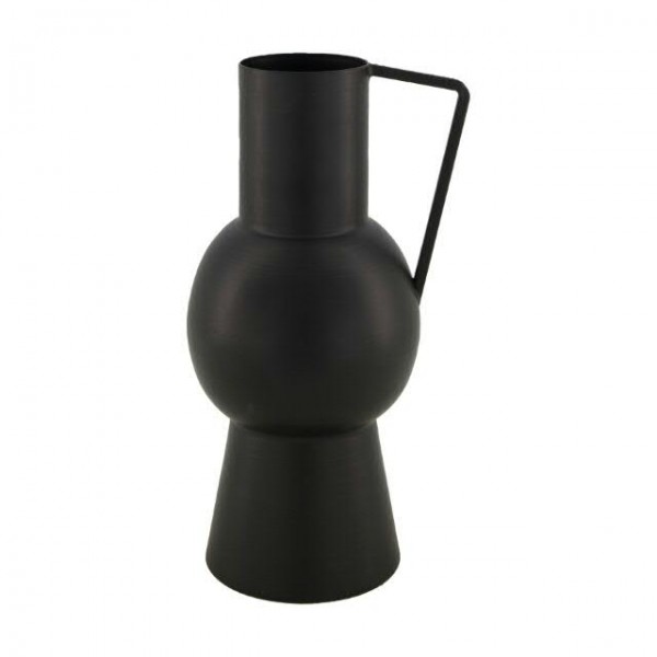 Vase Metall D10,5H22,5cm, schwarz