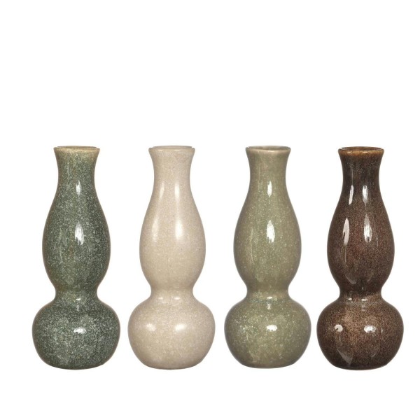 Vase Keramik D6H15cm, gr/cre/bra