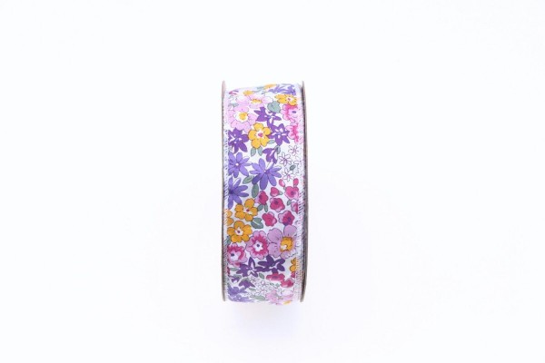 Band 6008/40mm 15m Flower Power, pink/lila