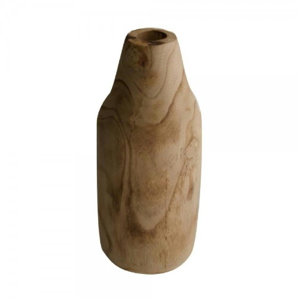 Vase Holz D12H28cm, natur