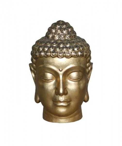 Buddha Kopf FS170 H38cm SP, gold