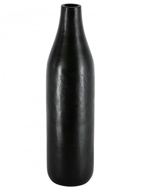 Vase Holz D10H35cm, schwarz