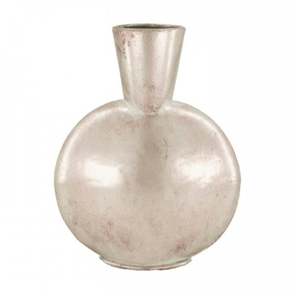 Vase Metall 22x9x27cm, silber