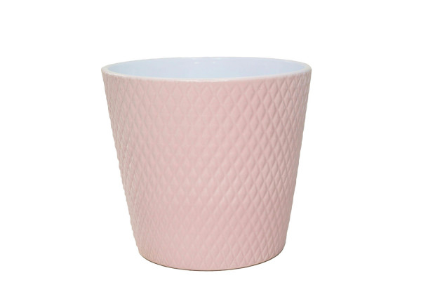 Kübel Keramik 490/13cm Harlekin, Lasur rosa
