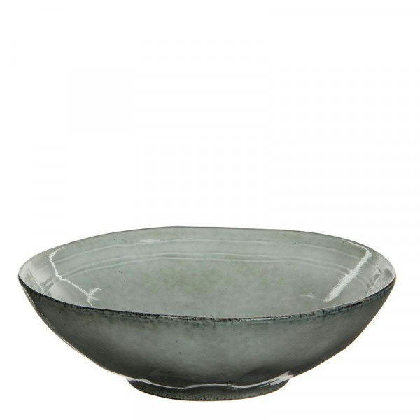 Schale Keramik D30,5H9cm Tabo, grau