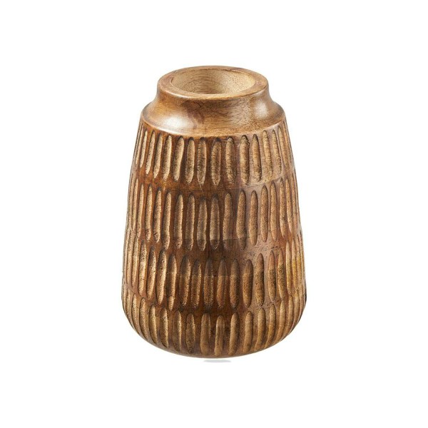 Vase Holz D15H20,5cm, braun