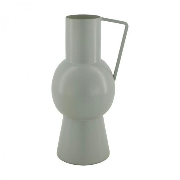 Vase Metall D10,5H22,5cm, hellgrau