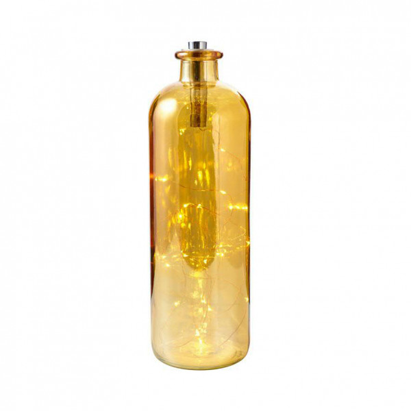 LED Flasche H36cm 20LED für Batterie mit Timer 1xAA, amber