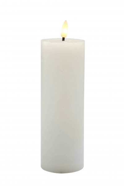 LED Kerze D6H17,5cm Struktur Aktionspreis, weiß