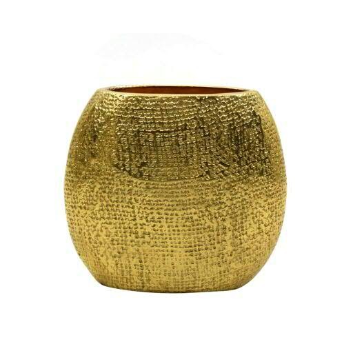 Vase Alu SP 25x11,5x22cm oval, gold