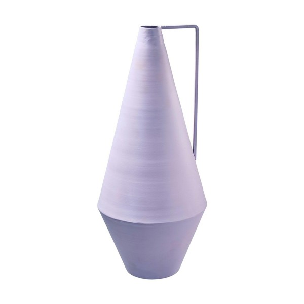 Vase Metall D18H40,5cm mit Henkel, flieder